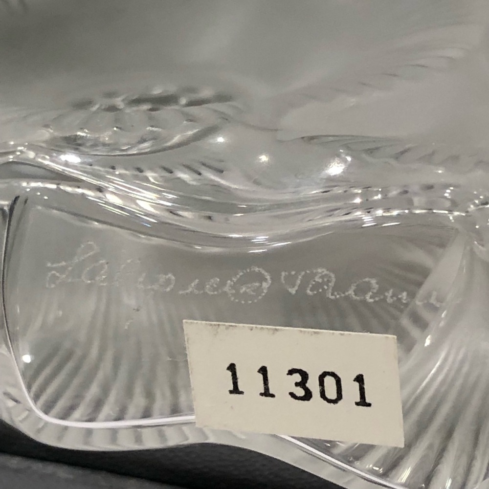 Lalique Vintage Rare 2 FLEURS PERFUME Crystal BOTTLE Signed Original Box - Picture 11 of 15